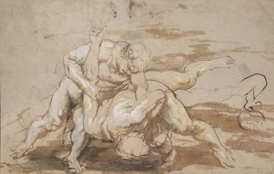 Dos hombres luchando